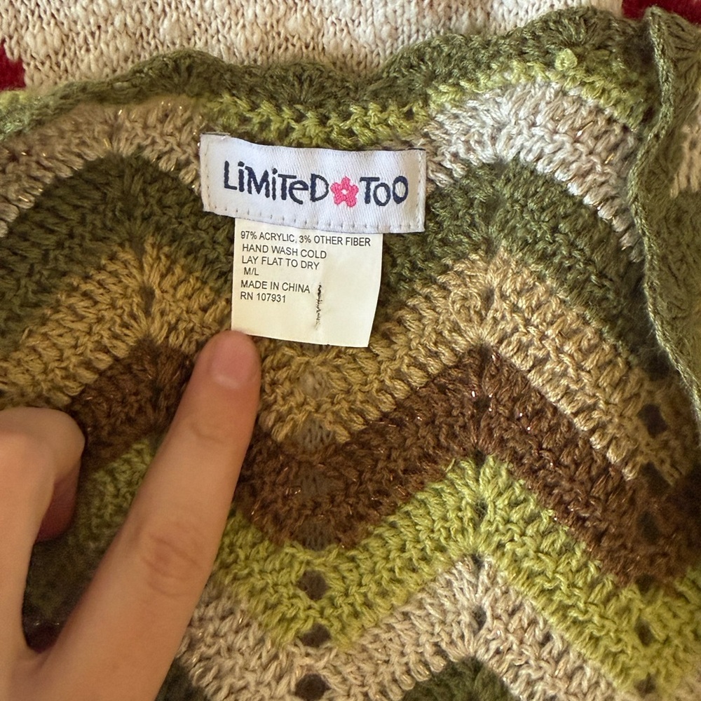Limited Too Cropped Knit Shrug